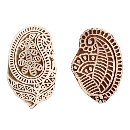 Set of 2 Piece New Mix Wooden Printing Block